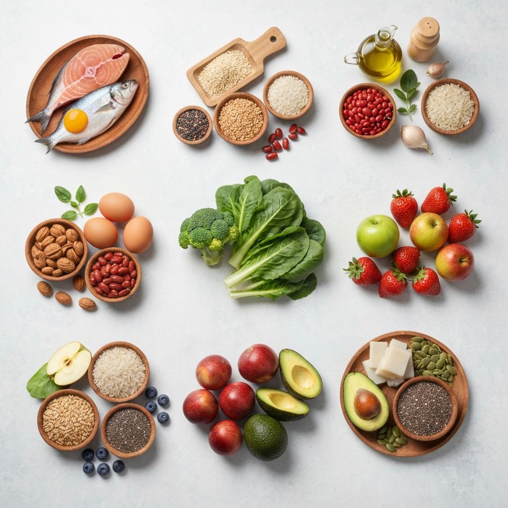 Different food groups representing macronutrients